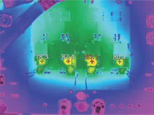 Figure 3: Thermal scan of 4-channel regulator