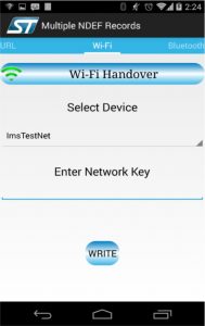 Figure 8. Wi-Fi hand over message