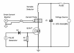 Mosfet avalanche test circuit