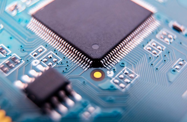 An image of an integrated circuit.