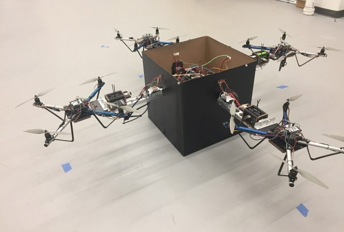 Control System Helps Drones Team Up to Deliver Heavy Packages