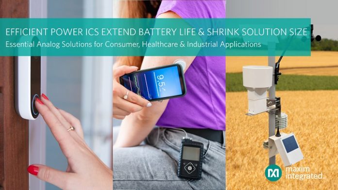 Maxim’s Power ICs Offer Industry’s Lowest Current to Extend Battery Life