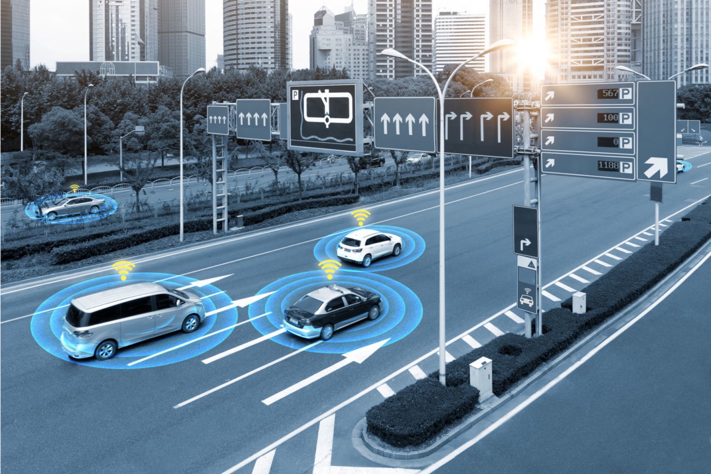 Connected Cars with IoT Traffic management