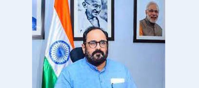 Minister of State for Electronics and IT Rajeev Chandrasekhar