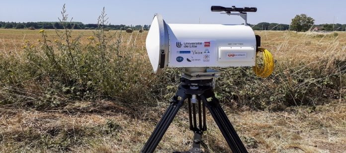 View of the 300 GHz bi-directional 6G link, France, 645 m. Credit: Prof. G. Ducournau, IEMN UMR CNRS 8520 - University of Lille, France.