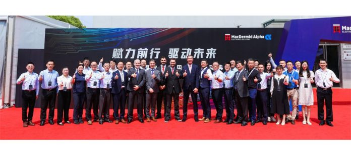 MacDermid Alpha Electronic Solutions - ribbon cutting ceremoney at grand opening of CEAC photo