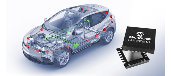 Microchip Introduces Its First Automotive-Qualified 10BASE-T1S Ethernet Devices