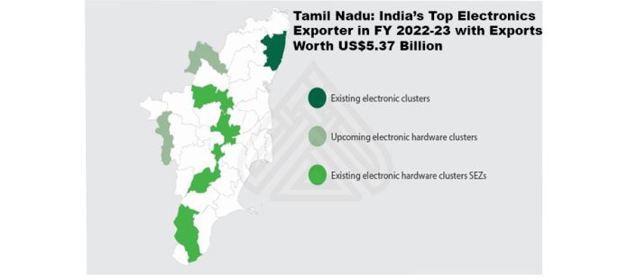 Tamil Nadu: India’s Top Electronics Exporter in FY 2022-23 with Exports Worth US$5.37 Billion