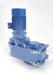 NORD-SAFOMI-IEC.jpg: SAFOMI-IEC adapter for MAXXDRIVE® industrial gear units from NORDDRIVESYSTEMS combined with a drive motor: less components, increased operational reliability