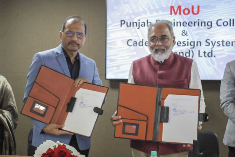 Right-Director of PEC, Prof. Baldev Setia, Left-Mr.Vijayakumar C Patil, Group Director, Application Engineering, System design and Analysis,Cadence
