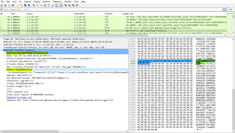 Figure 6: Sample response header from CDN server containing Server header.